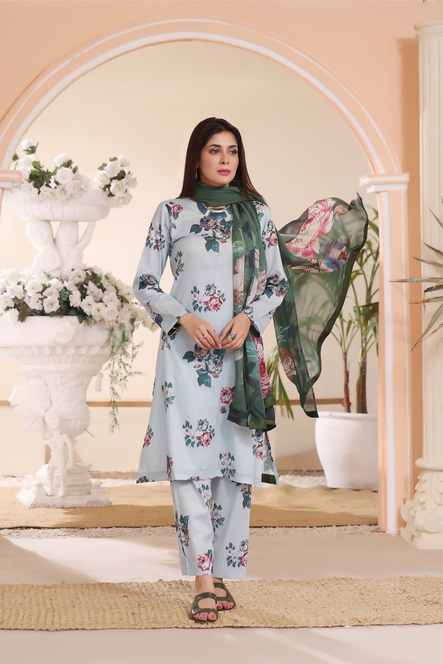 DIGITAL PRINTED LAWN 3PC-ZN227