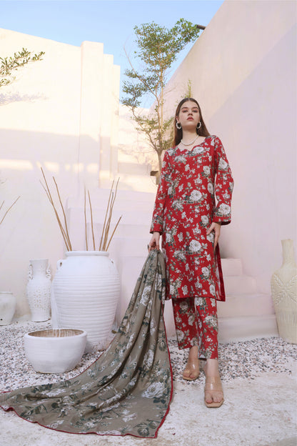 DIGITAL PRINTED KHADDAR 3PC-ZN288
