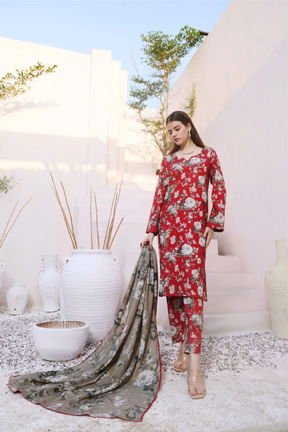 DIGITAL PRINTED KHADDAR 3PC-ZN288
