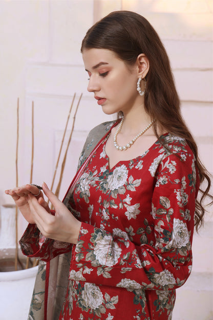 DIGITAL PRINTED KHADDAR 3PC-ZN288