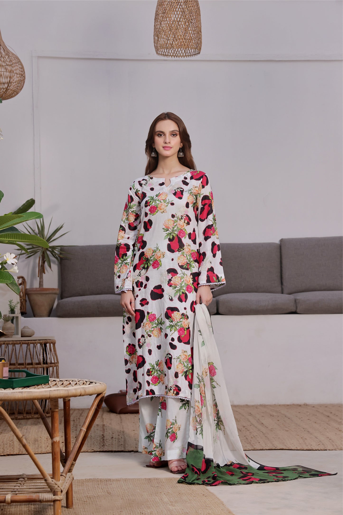 DIGITAL PRINTED LAWN 3PC-ZN414