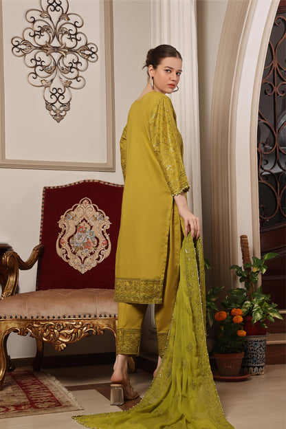 3PC EMBROIDERED LAWN-ZN335
