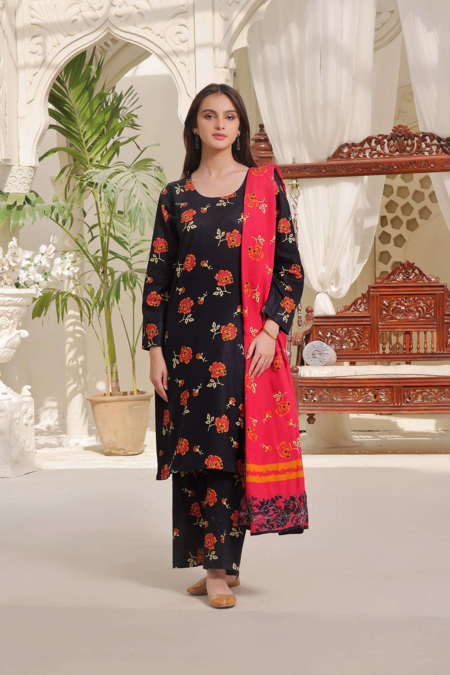 DIGITAL PRINTED KHADDAR 3PC-ZN309