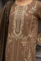 WINTER  MARINA EMBROIDED RESHAM WOOLSHAWL