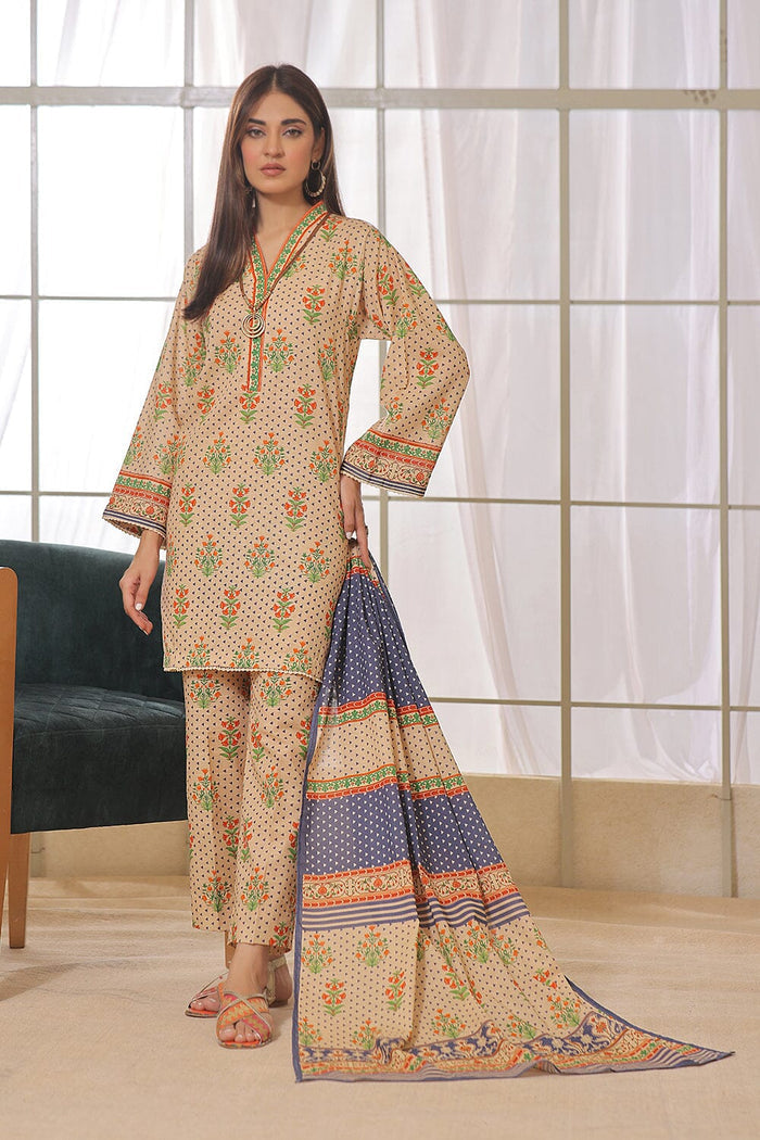 3PC UNSTITCHED KHADDAR SUIT- ZN2351