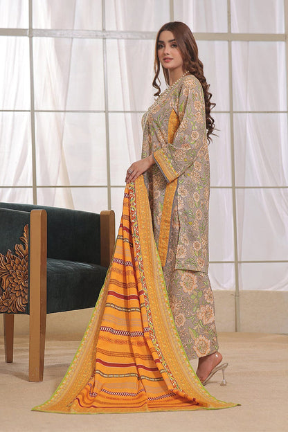 3PC UNSTITCHED KHADDAR SUIT- ZN2354