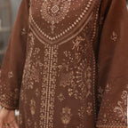 WINTER  MARINA EMBROIDED RESHAM WOOL SHAWL