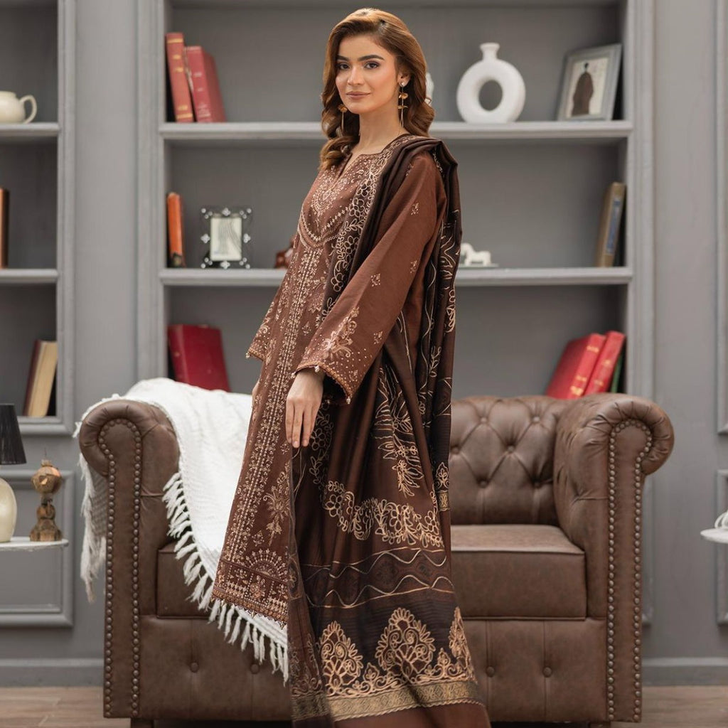 WINTER  MARINA EMBROIDED RESHAM WOOL SHAWL