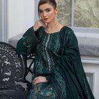 WINTER MARINA EMBROIDED RESHAM WOOL SHAWL