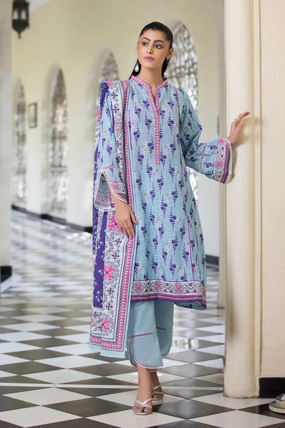 3PC UNSTITCHED KHADDAR SUIT- ZN2869