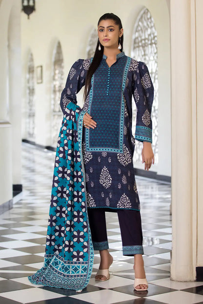 3PC UNSTITCHED KHADDAR SUIT- ZN2870