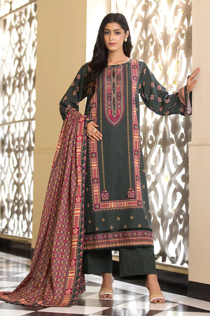 3PC UNSTITCHED KHADDAR SUIT- ZN2874