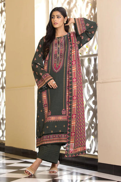 3PC UNSTITCHED KHADDAR SUIT- ZN2874