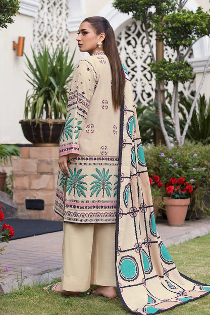 3PC UNSTITCHED KHADDAR SUIT- ZN2880