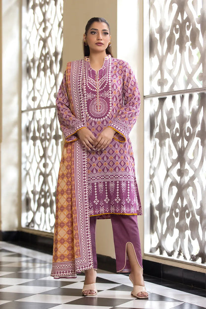 3PC UNSTITCHED KHADDAR SUIT- ZN2891