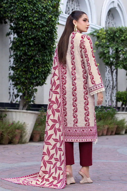 3PC UNSTITCHED KHADDAR SUIT- ZN2892