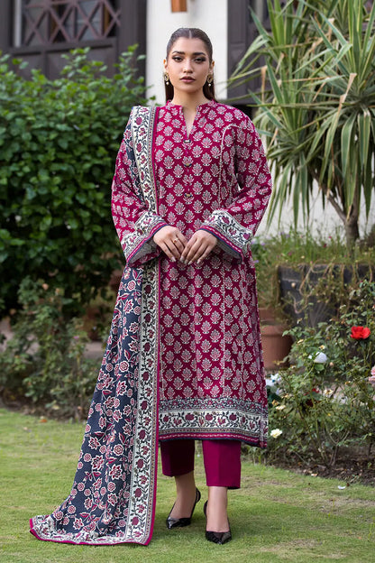 3PC UNSTITCHED KHADDAR SUIT- ZN2894