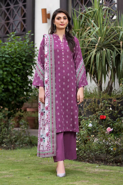 3PC UNSTITCHED KHADDAR SUIT- ZN2895