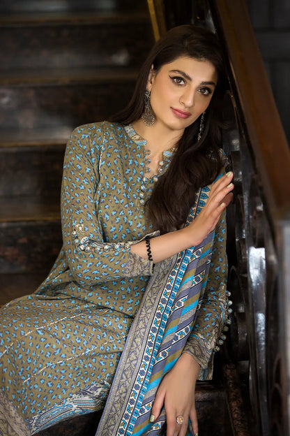 3PC UNSTITCHED KHADDAR SUIT- ZN2902