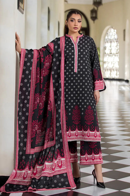 3PC UNSTITCHED KHADDAR SUIT- ZN2907