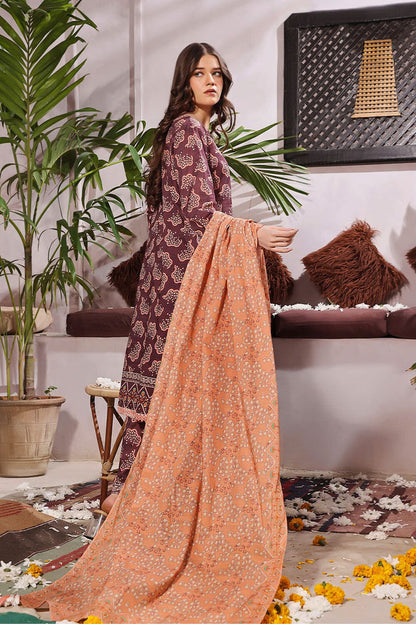 3PC UNSTITCHED KHADDAR SUIT- ZN2252