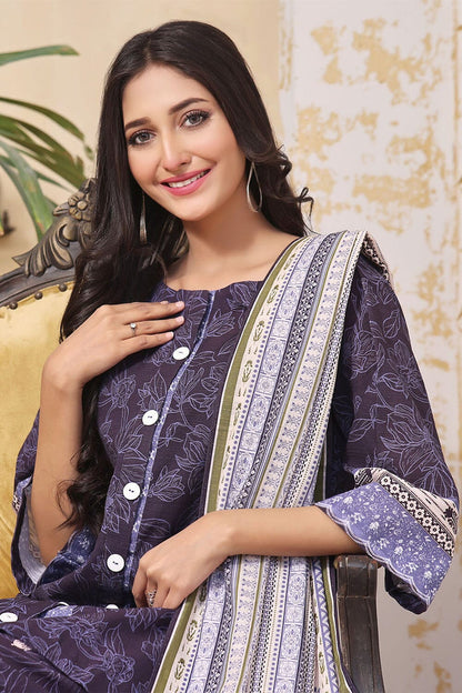 3PC UNSTITCHED KHADDAR SUIT- ZN2265