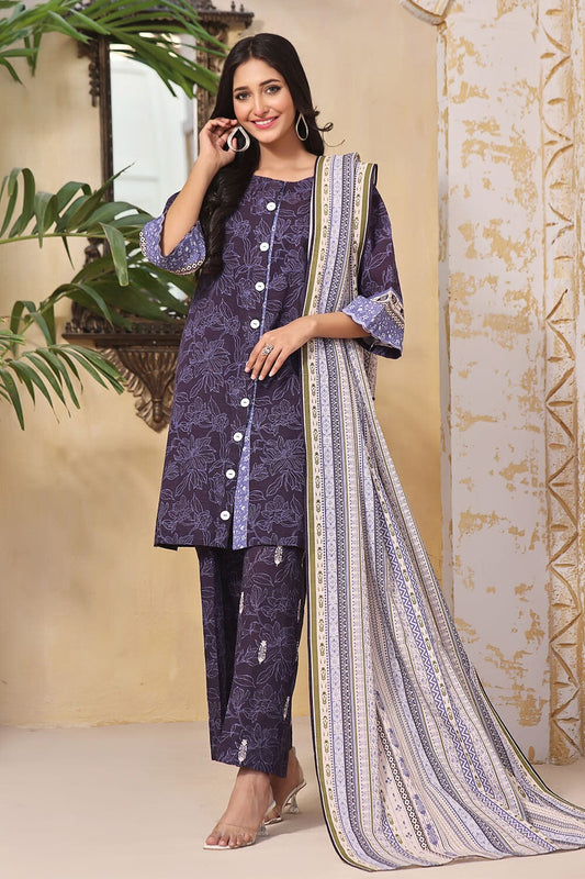 3PC UNSTITCHED KHADDAR SUIT- ZN2265