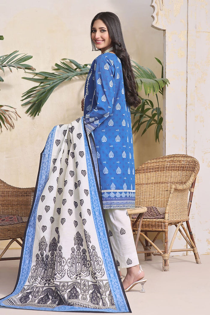 3PC UNSTITCHED KHADDAR SUIT- ZN2267