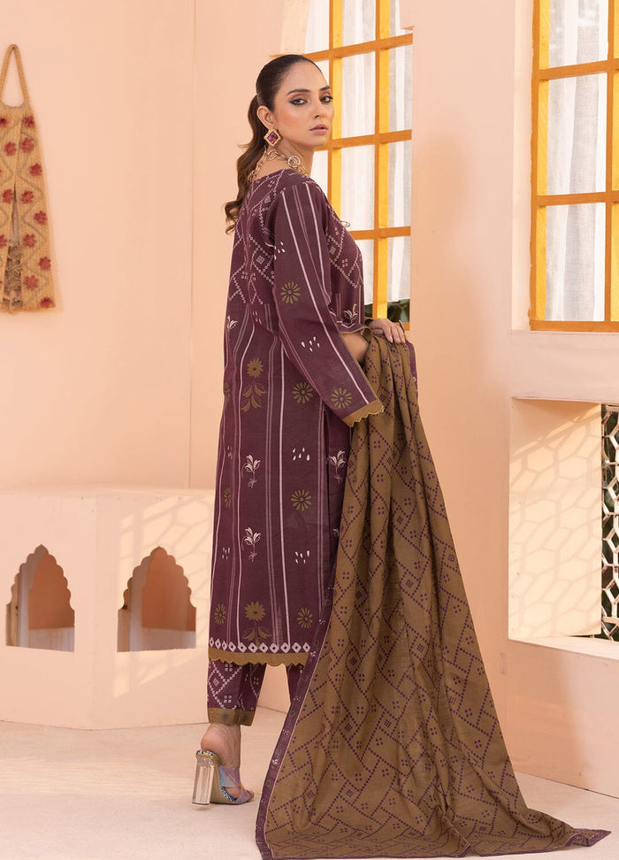 3PC UNSTITCHED KHADDAR SUIT- ZN2336