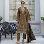 WINTER MARINA EMBROIDERED RESHAM WOOL SHAWL