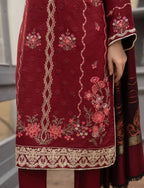 WINTER MARINA EMBROIDED RESHAM WOOL SHAWL