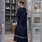 WINTER MARINA EMBROIDED RESHAM WOOL SHAWL