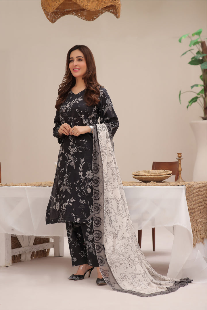 DIGITAL PRINTED LAWN 3PC-ZN261