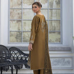 WINTER MARINA EMBROIDERED RESHAM WOOL SHAWL