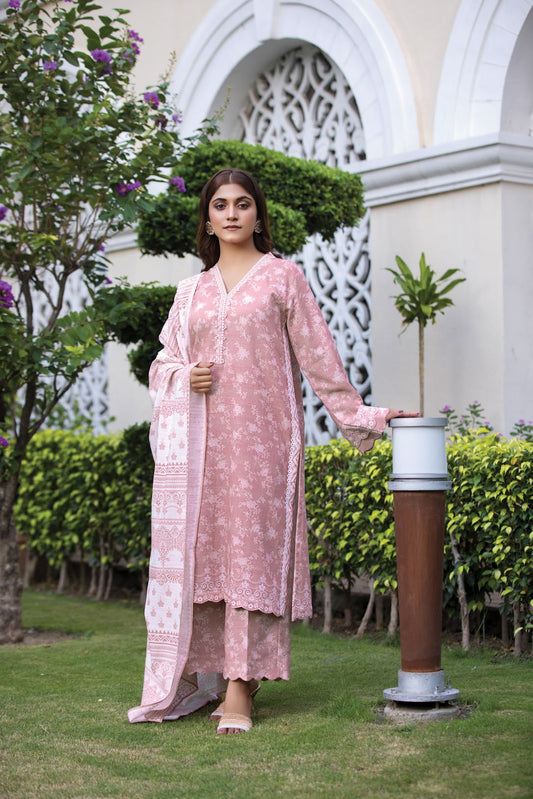 3PC UNSTITCHED KHADDAR SUIT- ZN2900