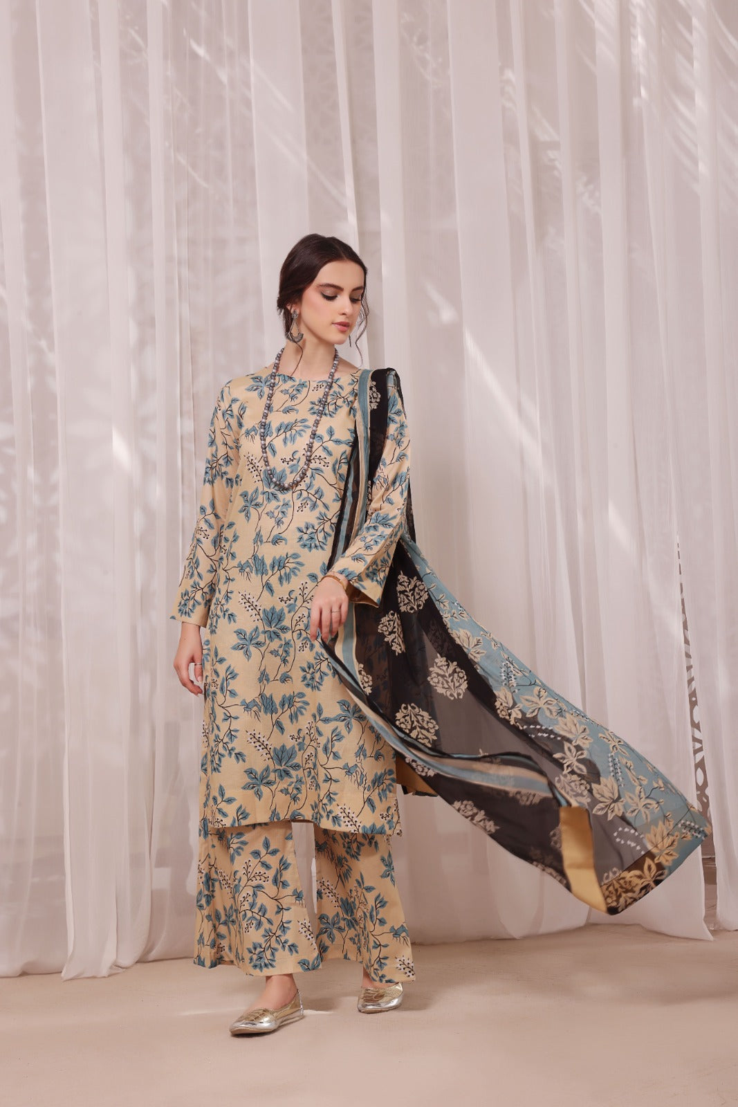 DIGITAL PRINTED LAWN 3PC-ZN217