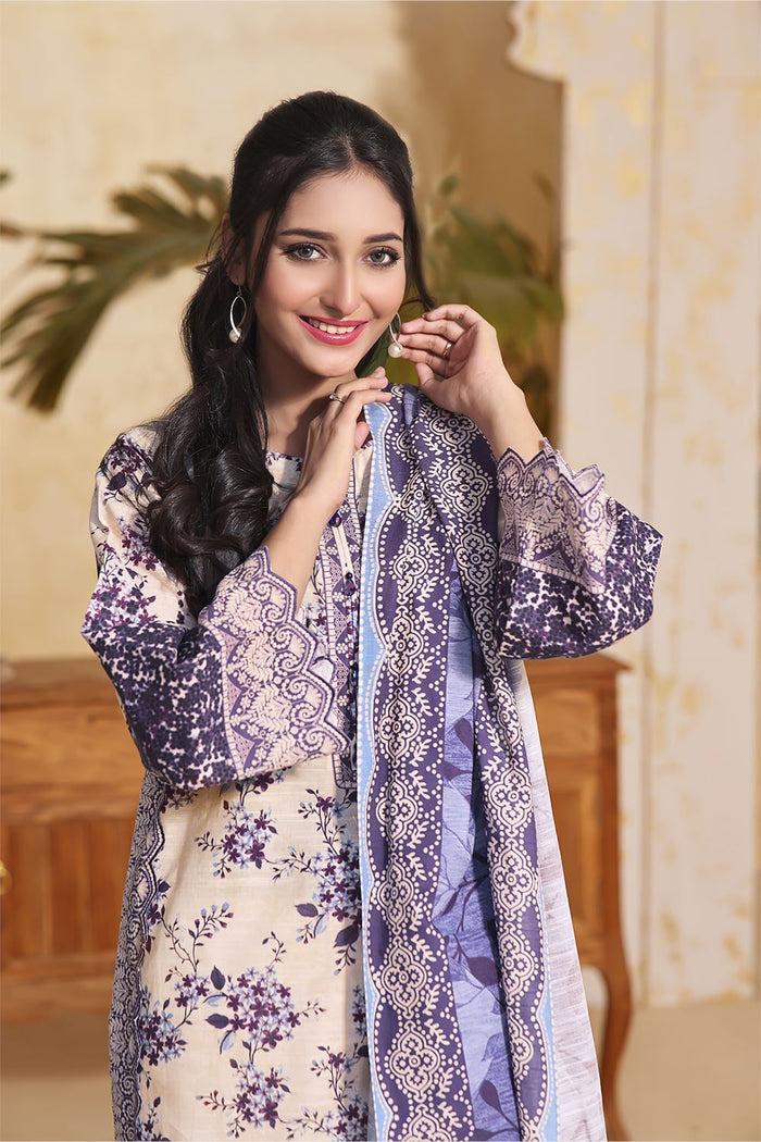 3PC UNSTITCHED KHADDAR SUIT- ZN2359